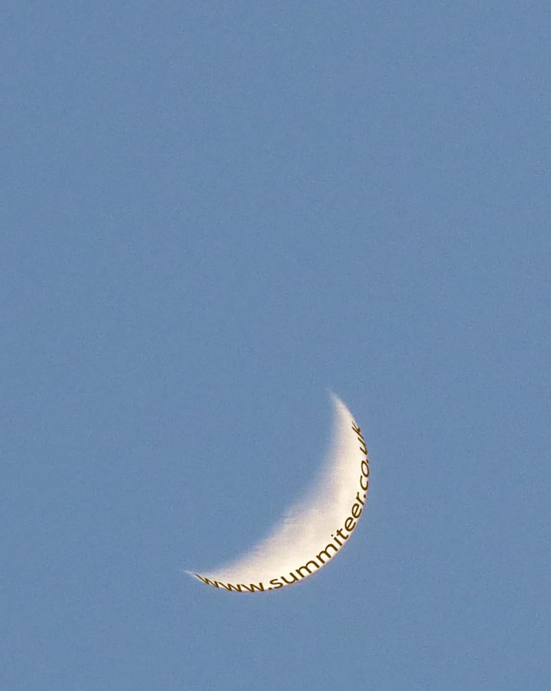 Moon from Pendle Hill